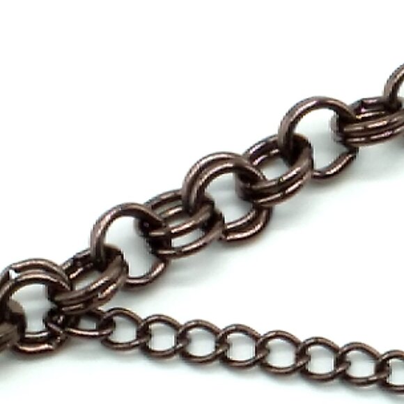 Dana Buchman Statement Necklace Faceted Octagon Crystals Gunmetal Chain NWOT - Picture 5 of 12